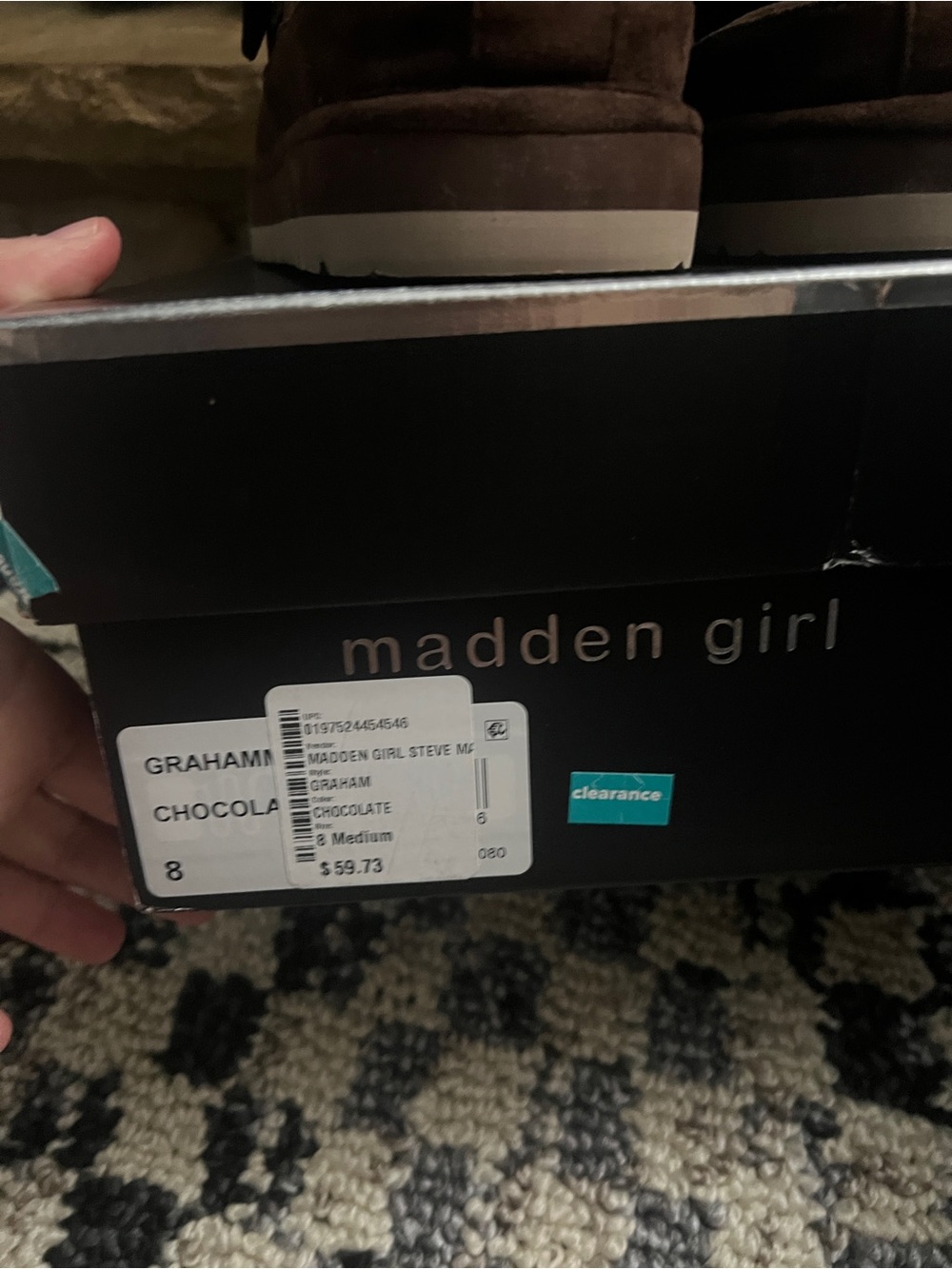 Madden Girl Brown Suede Slip-On Mule with Buckle Strap - Picture 4 of 5